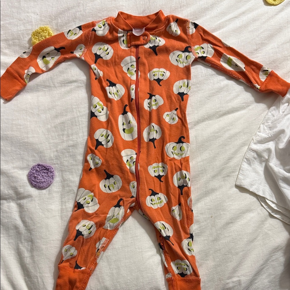 Hanna Andersson Pumpkin Kids One Piece 12-18 month
